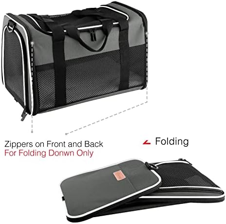 Akinerri Airline Approved Pet Carriers,Soft Sided Collapsible Pet Travel Carrier For Medium Puppy And Cats Medium Brown