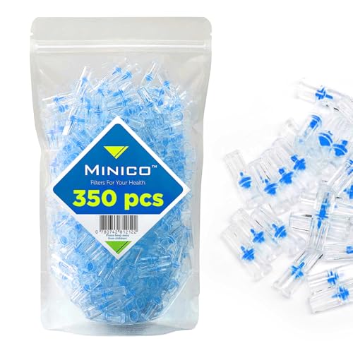 Minico Cigarette Filters that Remove Tar and Chemical 350 Pieces 8mm Cigarette Holder | Cigarette Filter Tips for Regular Cigarettes | Carry Smoking Filters in Cigarette Case with Cigarette Lighter