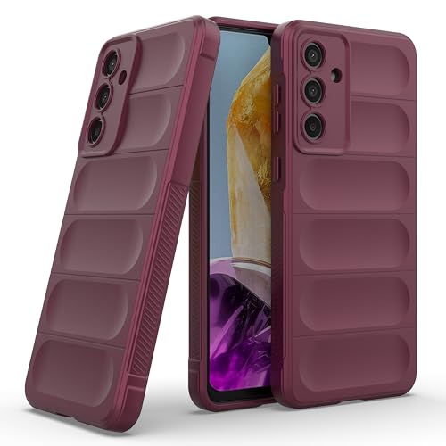 Image of amazon basics Back Case Cover for Samsung Galaxy F55 5G | Compatible for Samsung Galaxy F55 5G Back Cover | Liquid Silicon Magic Case with Camera Protection | Plum