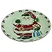 Anka Handcrafts - Christmas Home Decors – Santa with Gifts - Handmade & Handpainted Ceramic Plates with Unique Embossed Surface – w Navy Int. Velvet Case – Christmas for Homes 782