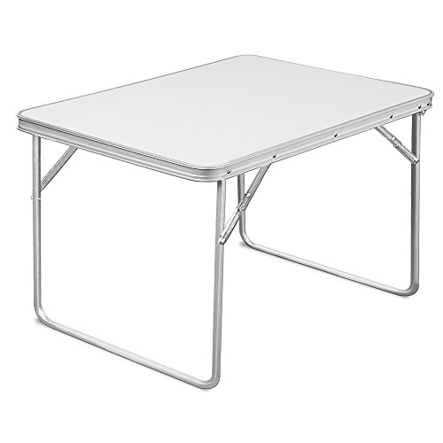 CASARIA® Klapptisch Campingtisch Klappbar 80 x 60 cm Klein Aluminium Tragegriff 3,4 kg Leicht Stabil Gartentisch Beistelltisch Faltbar Camping Zubehör