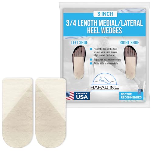 Image of HAPAD Heel Lifts for Women & Men, 7 /16 inch Height, 2 1 /2 inch Width (Pack of 1) - Supportive, Breathable Shoe Heel Inserts, Pads - Shoe Lifts for Uneven Legs, Length Discrepancy, Achilles Tendonitis, Heel