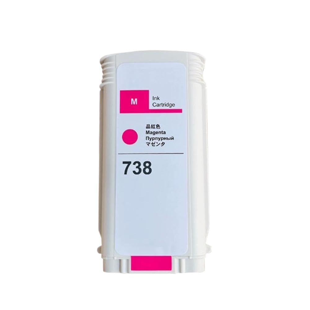 Serbatoio della cartuccia d'inchiostro compatibile con stampante Designjet T850 T950 738 738 498N8A 676M6A 676M7A 676M8A 130ML inchiostro pigmentato(Yellow)