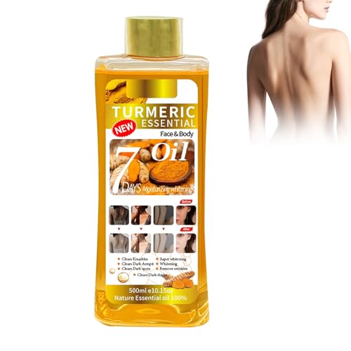 500 Ml Suero Blanqueador Cúrcuma - Aceite Blanqueador Turmerico, Reduce Manchas Oscuras y Aclara la Piel, Aceites Esenciales para el Cuidado de la Piel