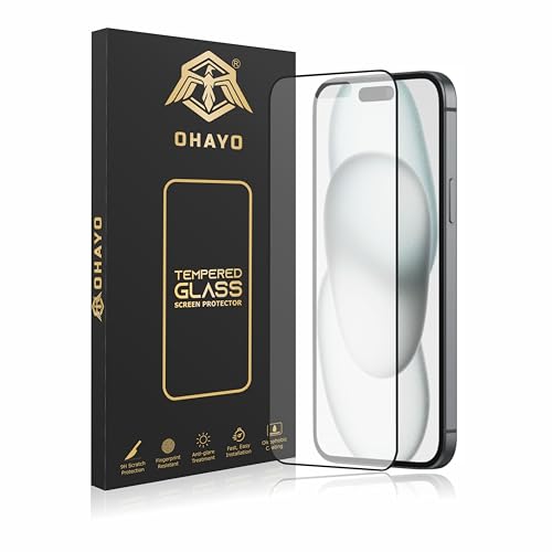 Image of OHAYO [Gaming Edition] Matte Tempered Glass Screen Protector Compatible with iPhone 15 Plus - 9H Military Grade Anti-Glare Shield, Smooth Touch for Gamers, Edge-to-Edge Full Coverage, Bubble-Free Installation Kit