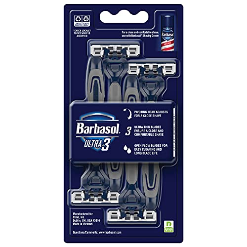 Barbasol Ultra 3 Premium Disposable Razor Value Pack Bundle (3 Packs/12 Total Razors) - Image 4