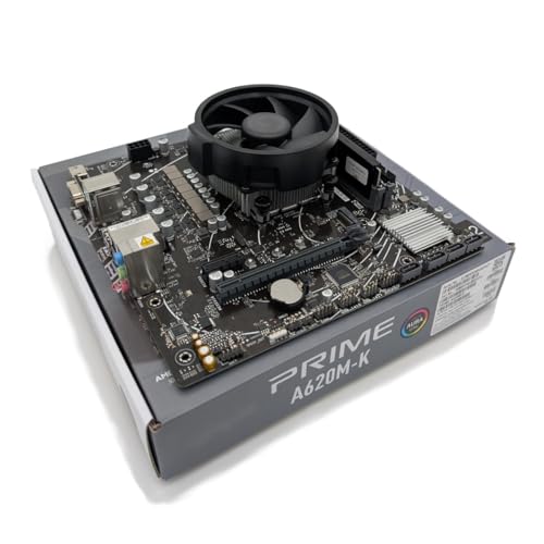 Ryzen 5 7600 3.8Ghz (Turbo 5.1Ghz) 6 Core 12 Thread CPU, PRIME A620M-K Motherboard & 16GB 5600Mhz DDR5 RAM Pre-Built Bundle
