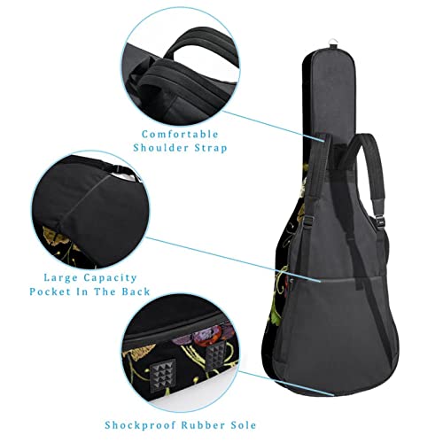 Housse de transport étanche pour guitare avec bandoulière réglable Motif floral, Multicolore 01., 42.9×16.9×4.7 in… - Les Beatles, Paul McCartney, John Lennon, RIngo Starr, George Harrison Housse de transport étanche pour guitare avec bandoulière réglable Motif floral, Multicolore 01., 42.9x16.9x4.7 in… – Image 4
