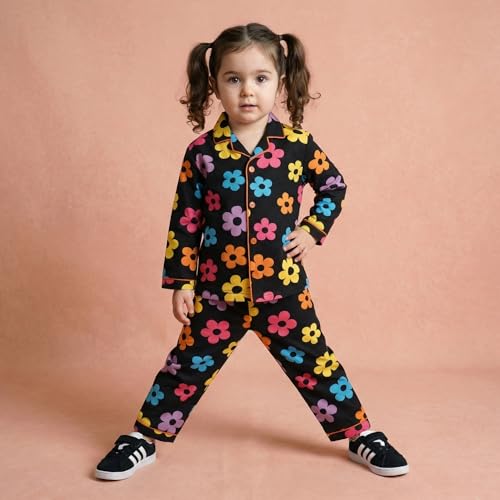 Image of CLAP Kids Cotton Printed Full Sleeves Night Suit