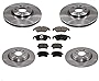 Front & Rear Brake Rotors & Brake Pads for Audi A4 With 2.0L Engine 2012-2016
