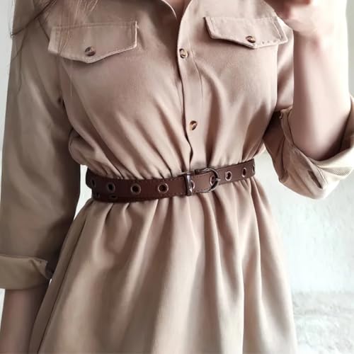 Women Jeans Belt Eyelet Punk Ladies Waist Ornament