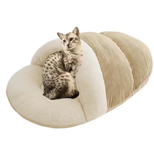 Lifetips エジプシャンマウ Egyptian Mau ペットベッド 犬猫兼用 冬用 寝袋型 ふわふわ クッション 保温 防寒 洗える 小型犬 中型犬 室内 おしゃれ 北欧風 ソファ ハウス 快眠グッズ 抱っこ感覚 多頭飼い対応 寝具 抗菌 防臭 速