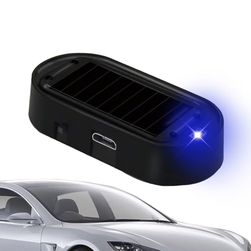 Alarmanlage Auto - Anti Diebstahl Blinklampe | Solar Power Attrappe Auto...
