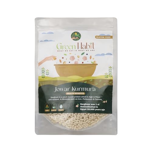 Image of Greenhabit Jowar KURMURA MURMURA aka Jowar Puff for Healthy Breakfast Snack Food (200 gm pack of 1)