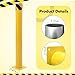 COZONY Safety Bollard Post, 42 x 4.5 inch Removable Steel Traffic Parking Barrier Bollards, Yellow, 8 Pack