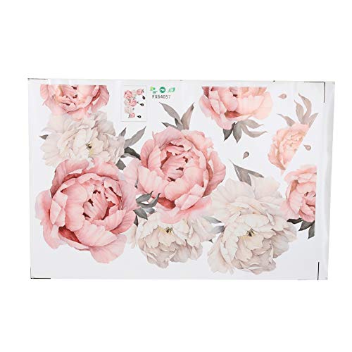 Nikou PVC Art Applique, Peony Flower Pattern Wall Stickers Art Applique Bedroom Decoration Background Sticker - Image 2
