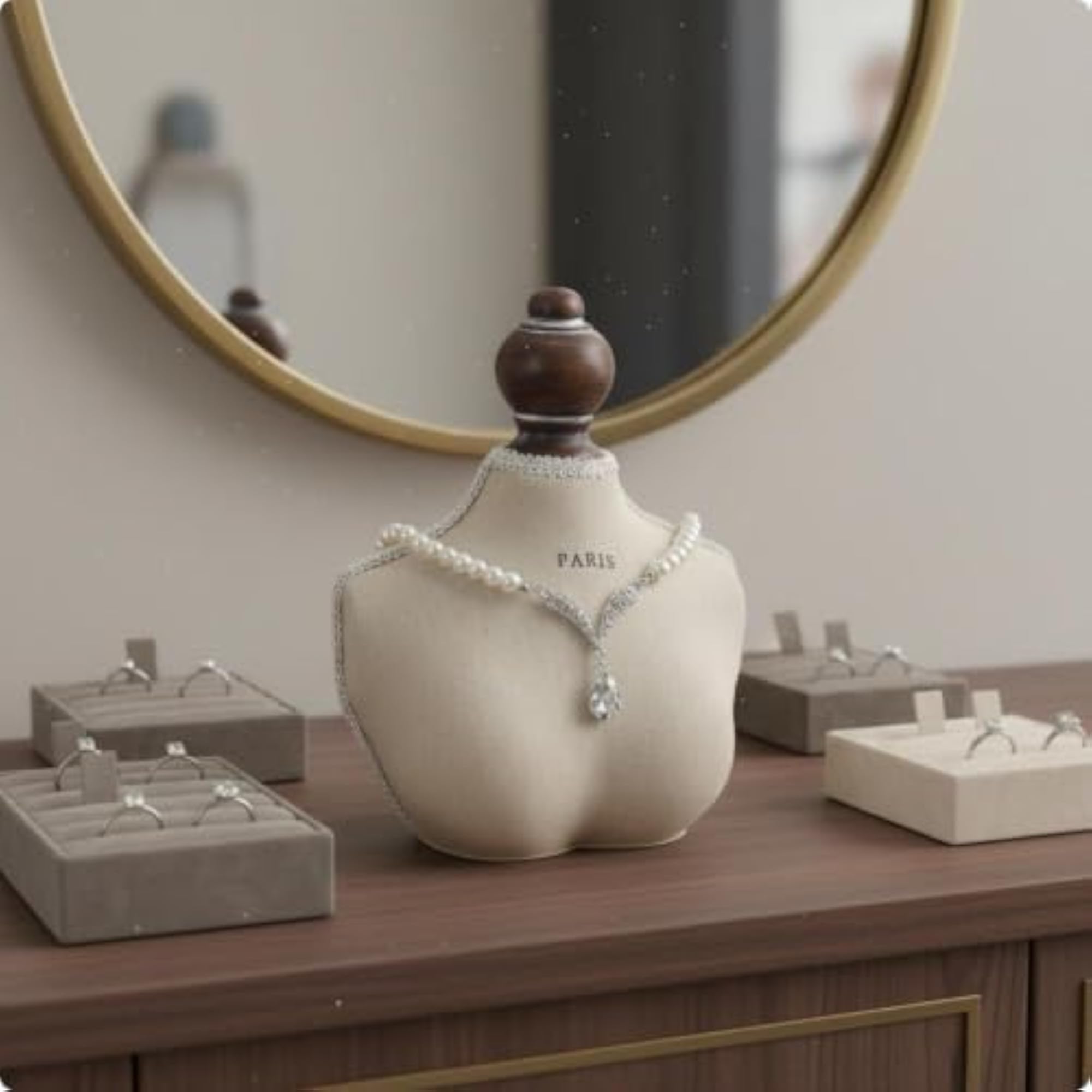 Pearl Necklace Display Stand, Decorative Photo Prop