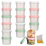 VINATO 18Pcs Contenitori per Alimenti, 200ml Contenitori Ermetici per Alimenti Piccoli, Contenitore Congelatore 200ml con Coperchi Barattolini Plastica Contenitore Ermetico per Freezer