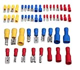 120 Stück elektrische Kabelklemmen Crimpverbinder-Set,Isolierte Flachsteckerklemmen, weibliche und männliche Stoßverbinder-Kit, gemischte männliche und weibliche Terminal-Sortiment-Kit