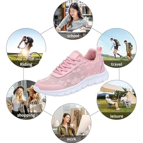 Women's Luxurious Orthopedic Sneakers, Needvu Orthopedic Sneakers, Lace Print Hollow Breathable Mesh Shoes, Soft Sole Arch Support Sports Shoes4