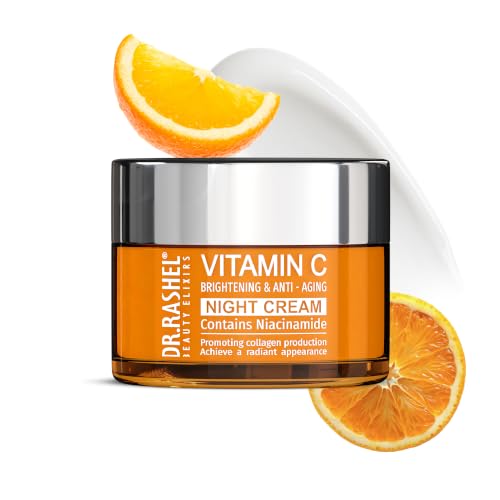 Image of DR.RASHEL Beauty Elixirs Vitamin C Night Cream With Collagen & Vitamin C Anti-Wrinkle Fine Line Repair Revitalizing & Nourishing For Men & Women 50gm