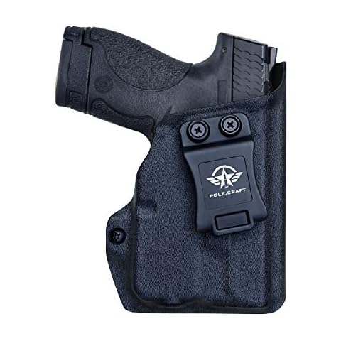 POLE.CRAFT M&P Shield 40 Holster with TLR-6 Light Laser for Smith & Wesson M&P Shield 9mm/.40 w/TLR-6 - Inside Waistband Holster (Black, Right Hand) Cover