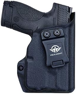 POLE.CRAFT M&P Shield 40 Holster with TLR-6 Light Laser for Smith & Wesson M&P Shield 9mm/.40 w/TLR-6 - Inside Waistband Carry Concealed Holster (Black, Right Hand)