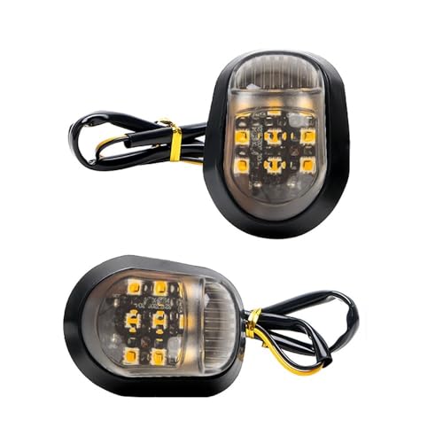 Indicateur clignotant de moto 12V avec éclairage jaune pour signalisation de direction en paire