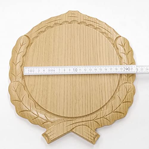 5 placas de cuña talladas de roble claro AF 19 cm con 5 hojas de roble de 6 hojas