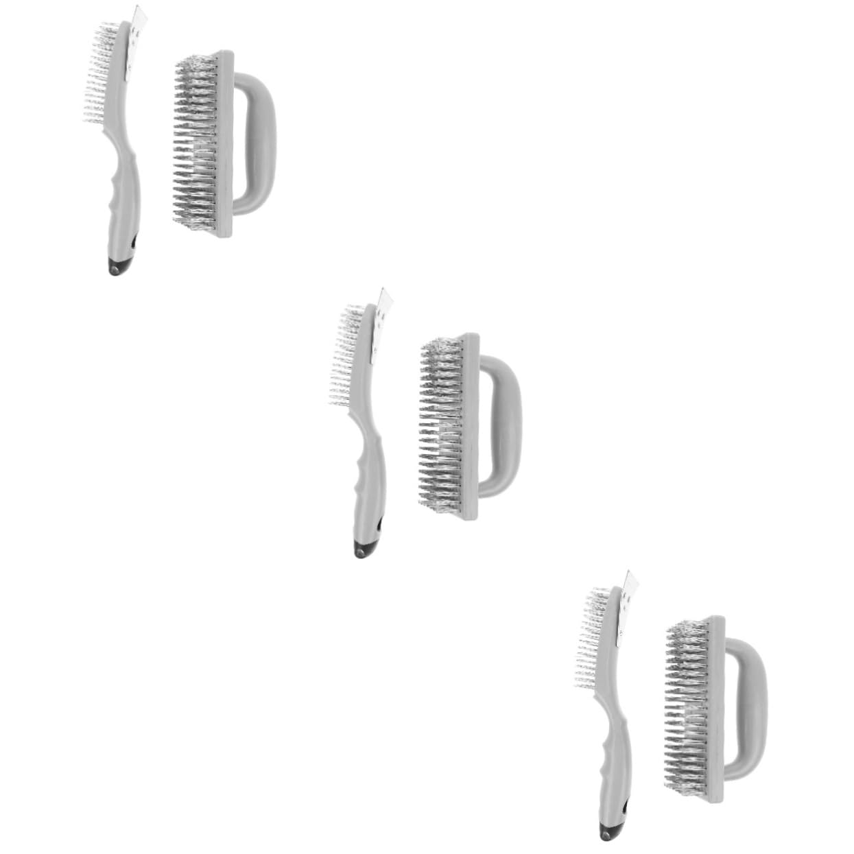 Toddmomy 3 Set Spazzola Per Pulizia Barbecue Inossidabile Per Esterna Utensile Versatile Per Grigliate E Pulizia Domestica Design E 2 Pezzi*3