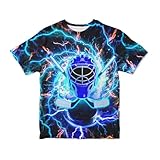 Boys Ice Hockey Shirt 3D Graphic T-Shirts Kids Sports Shirts Crewneck Short Sleeve T Shirts Cool Tees for Youth Boys X-Small 6-8 Years
