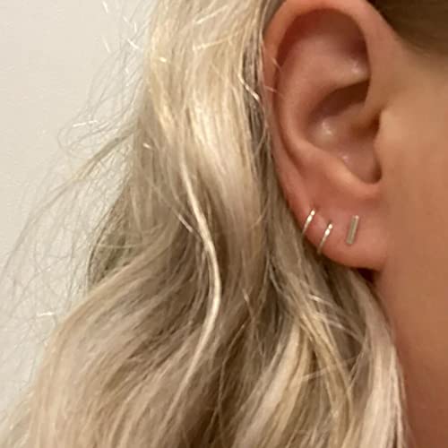 Double Hoop Earrings, Gold & Silver, 12mm, Stainless Steel, Hoop Earring Design, Perfect for Single Piercing or Two, Wrap Back Finding2