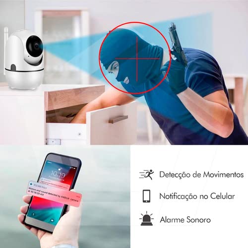 Câmera Inteligente IP Wifi Robo 1 Mp 720p Tw9105 Rb