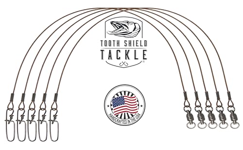 Tooth Shield Tackle Pack 5 Líderes de Alambre 8" 175 lb miniatura 2