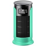 Climatiseur Mobile, Rafraîchisseur d'Air avec Télécommande, Minuterie, Multi-Vitesse, Oscillation, Silencieux Climatiseur Portable pour Camping Bureau Chambre(Cyan)