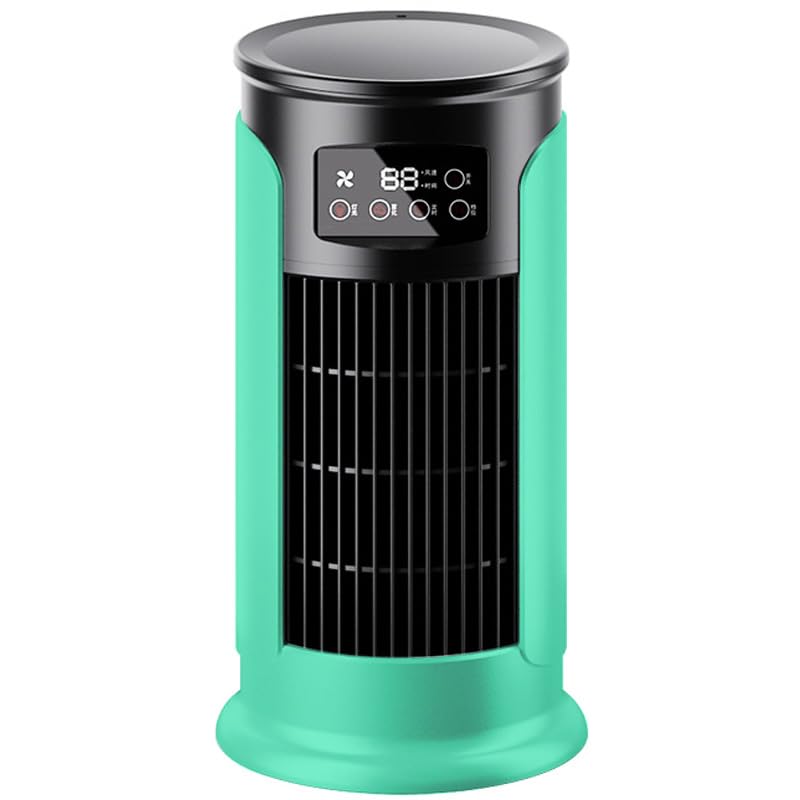 Aire Acondicionado Portatil 4 en 1,Enfriador de Aire Evaporativo con Depósito de 10L, 4 Modos 3 Velocidades,Temporizador de 1 12h con Rruedas y Mando,4 Acumuladores de Hielo,para el Hogar (Cian)