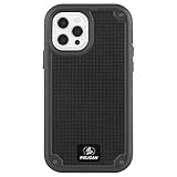Pelican Shield G10 シリーズ - iPhone 12 ケース/iPhone 12 Pro ケース 6.1インチ [ワイヤレス充電対応] 保護電話カバー ベルトクリップホルスターキックスタンド付き [6.4 m MILグレードの落下保護] - グレー