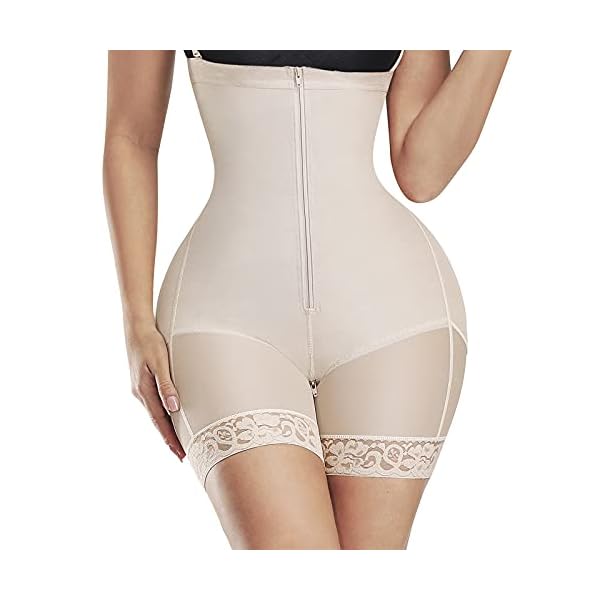 FeelinGirl-Shapewear-for-Women-Seamless-Firm-Triple-Control-Faja-Plus-Size-Thigh-Slimmer-Tummy-Control-Body-Shaper FeelinGirl Shapewear for Women Seamless Firm Triple Control Faja Plus Size Tummy Control Body Shaper Skin S