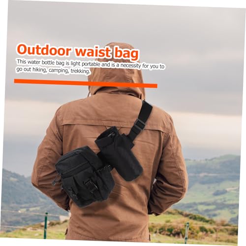 Riñonera de nylon para botella ABOOFAN bolsa ajustable para senderismo y camping hombre 6