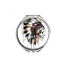Indian Human Skeleton Flamen Hand Compact Mirror Round Portable Pocket Glass