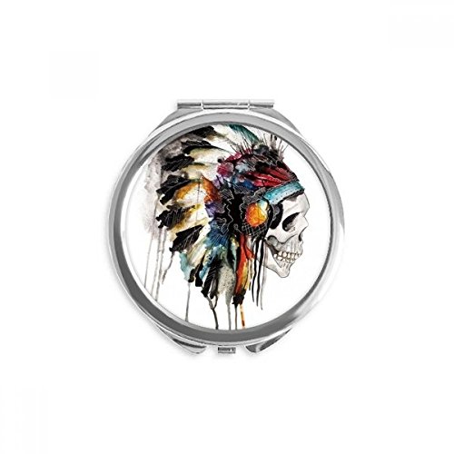 Miroir maquillage squelette indien un cadeau original pour sac à main