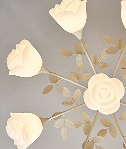 Suspension moderne blanche en forme de rose pour une ambiance douce - 4