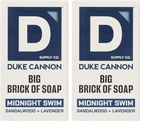 Duke Cannon Supply Co. Duke Cannon Naval Diplomacy Big Brick of Soap - Ocean Air and Mandarin Scent - 10oz Bar Soap for Men Long -Lasting - Triple-Milled - Moisturizing with Natural Oils - Supports U.S. Veterans