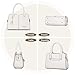 Imagen de FORRICA Bolsos de Mujer Bolso de Mano Elegante Bolso Tote con Colgante Exquisito Señora Cuero PU Bolso Bandolera para Trabajar Compras Blanco
