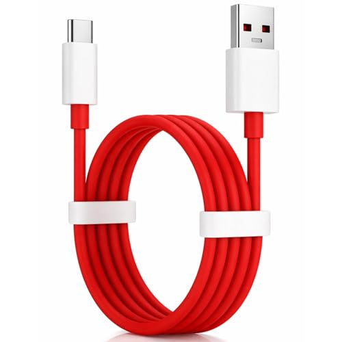 Image of Fast 80W Original USB Type C Data Sync Fast Charging Charger Cable Compatible with One Plus 13,13s,13r,12,12r,11,11r,10,10r,10t,10pro,9,9rt,9r,9pro,8,8t,Nord 5,CE5,CE4,CE3,CE2lite,4,3,2,2T