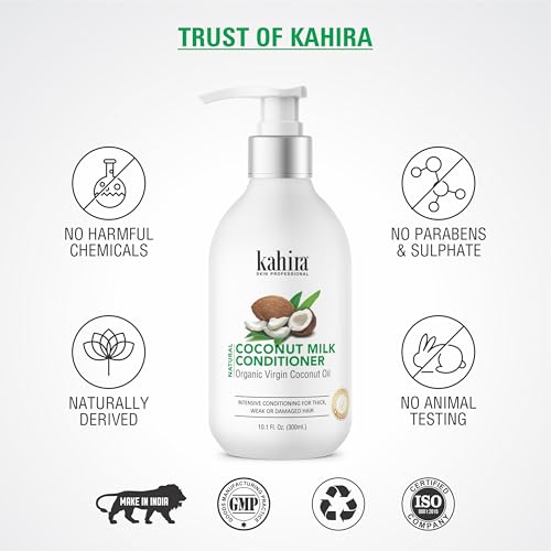 Image of Natural Coconut Milk Conditioner | With Organic Virgin Coconut Oil | Intensive Conditioning for Thick, Weak or Damaged Hair | Dermatologically Tested | 300ml (10.1 Fl. Oz.)