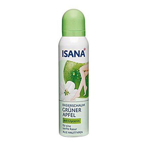 12 x Isana Shaving Foam – Green Apple