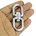 Painhongzh 2pcs Swivel Shackle Ring Marine Hardware Stainless Steel Rotation Quick Hook Buckle for Rock Climbing Hiking Rotated Carabiner