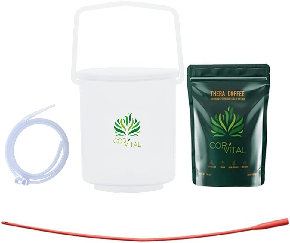 CorVital Coffee Enema Kit for Colon Cleanse Complete w/ 1 lb Enema Coffee Organic