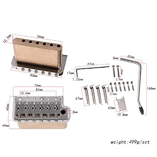 Alnicov Chevalet en laiton et selles en acier inoxydable pour guitare électrique Strat ST - Les Beatles, Paul McCartney, John Lennon, RIngo Starr, George Harrison Alnicov Chevalet en laiton et selles en acier inoxydable pour guitare électrique Strat ST – Image 7